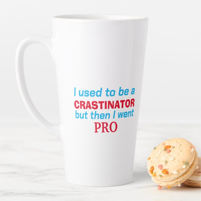 Caneca De Café Latte Procrastinador Pro - engraçado (In Situ)