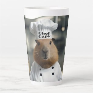 Caneca De Café Latte Proeza de Pastelaria: O Capivara Culinário
