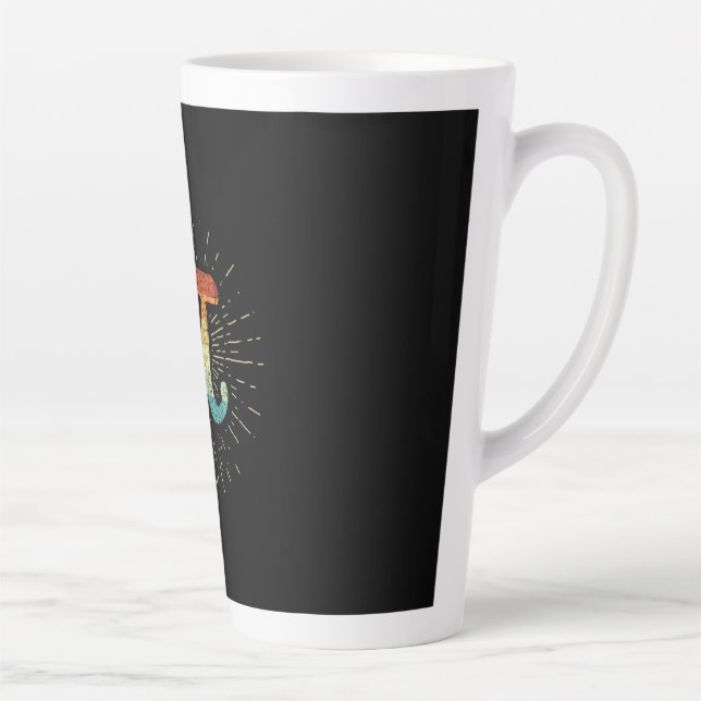 Caneca De Café Latte Professor de Matemática, Cute Pi (Direita)