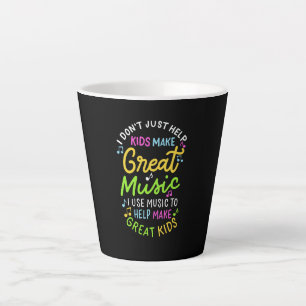 Caneca De Café Latte Professor de Música - Ajudar Crianças a Fazer Pres