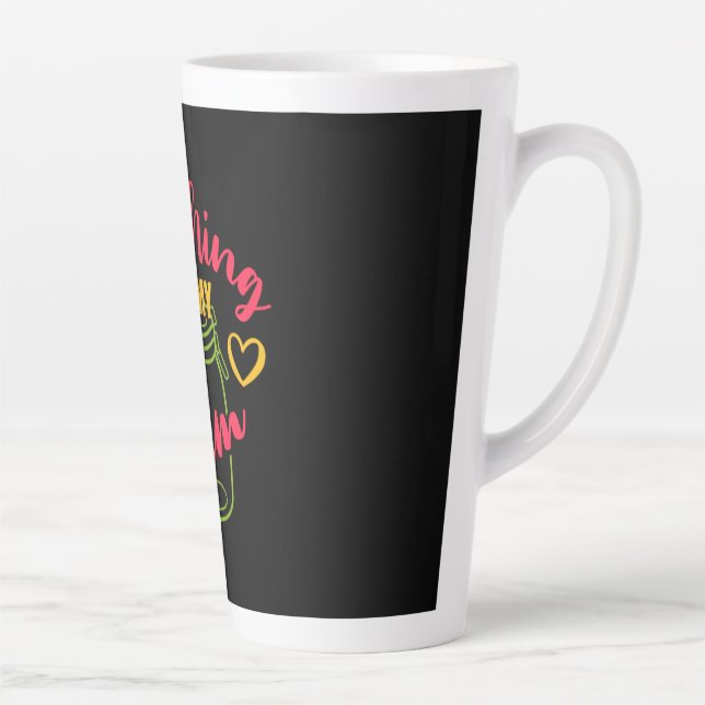 Caneca De Café Latte Professor de presentes | Ensinar É Meu Emperrament (Direita)