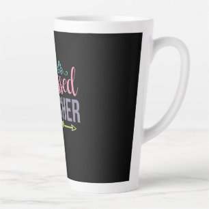 Caneca De Café Latte Professora de Arte Abençoada
