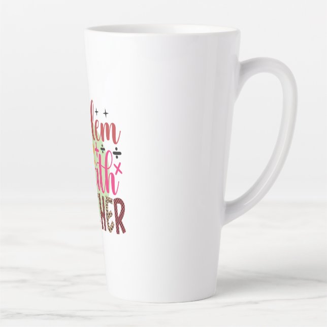 Caneca De Café Latte Professora do Problema de Arte Solver Professor de (Direita)