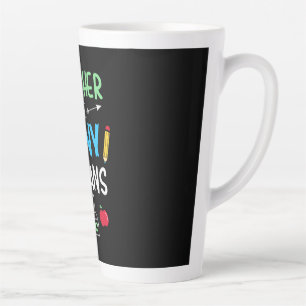 Caneca De Café Latte Professora Dotada Professora Minúscula Humana