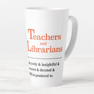 Caneca De Café Latte Professores de pomba e Bibliotecários Latte Mug