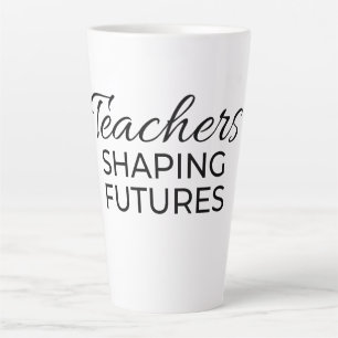 Caneca De Café Latte Professores Moldando Futuros Preto Dourado Motivac