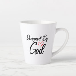 Caneca De Café Latte Projetado Por Deus White 12 Oz. Caneca para café l