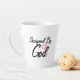Caneca De Café Latte Projetado Por Deus White 12 Oz. Caneca para café l