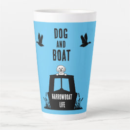 Caneca De Café Latte Proprietário de Cães Canalboat em Narrowboat