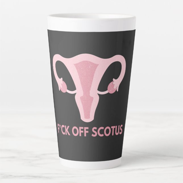 Caneca De Café Latte Protesto de Interdição do Aborto SCOTUS (Frente)