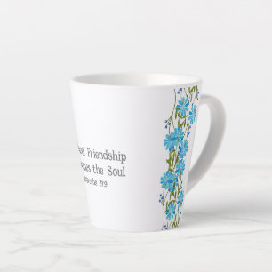 Caneca De Café Latte Provérbios 27:9 Amizade Religiosa Cristã 