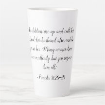 Provérbios 31:28-29 Mulher Mug