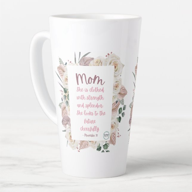 Caneca De Café Latte Provérbios 31 Mãe Mug (Ângulo esquerdo)