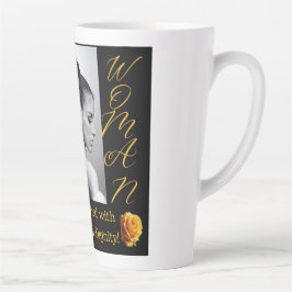 Caneca De Café Latte Proverbs 31 Mulher Preta e Amarela Lata Grande