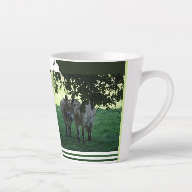 Caneca De Café Latte Przewalski Hormonas Colagem Latte Mug (Direita)