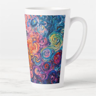 Caneca De Café Latte Psicodélicos Psicodélicos - Pintura a óleo