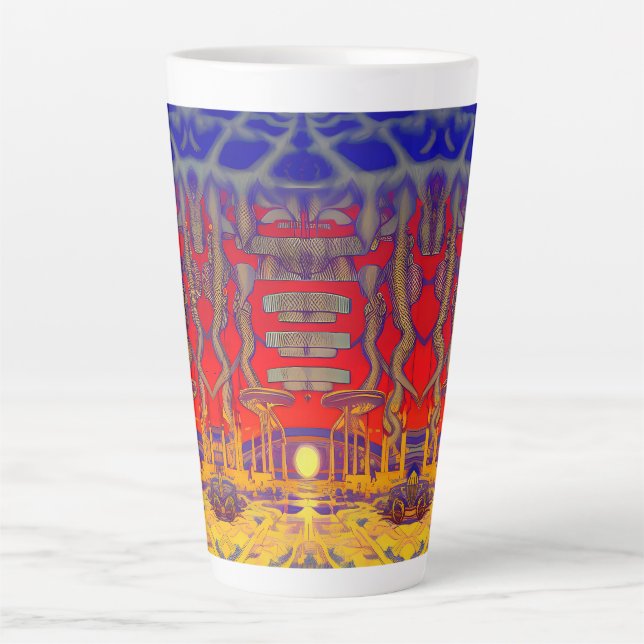 Caneca De Café Latte Psychedelic Dreamland (Frente)