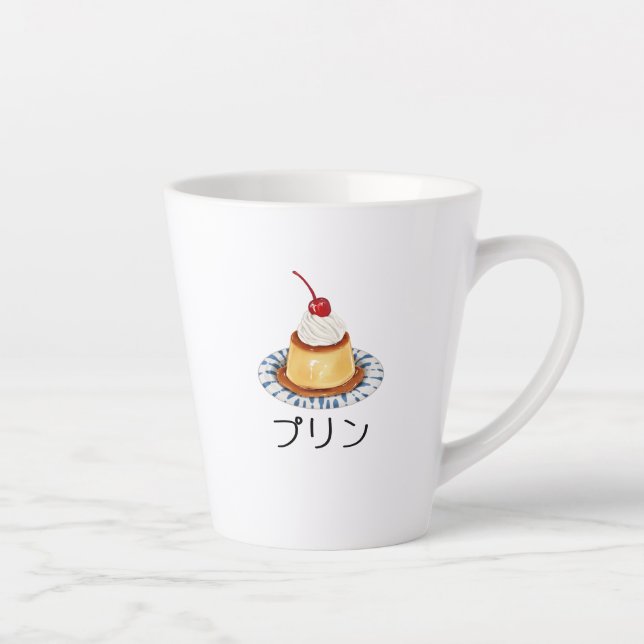 Caneca De Café Latte Pudim japonês "プ リ ン (Direita)