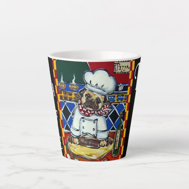 CANECA DE CAFÉ LATTE PUG (Frente)