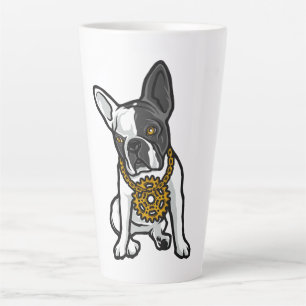 Caneca De Café Latte Pug Rapper de Rua Hip Hop Cachorro Urbano
