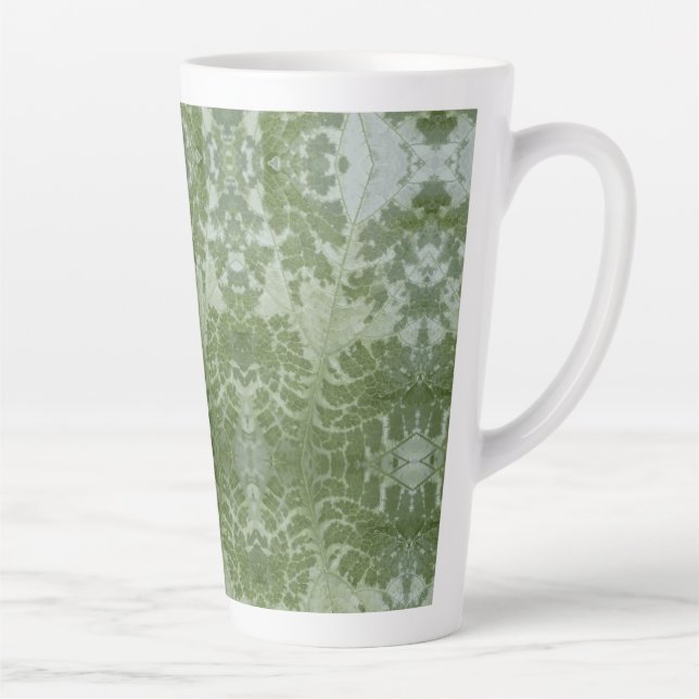 Caneca De Café Latte Pumpkin Leaf Macro (Direita)