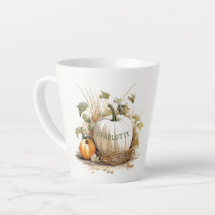 Caneca De Café Latte Pumpkin Personalizado Pumpkin Branco Pumpkin outon