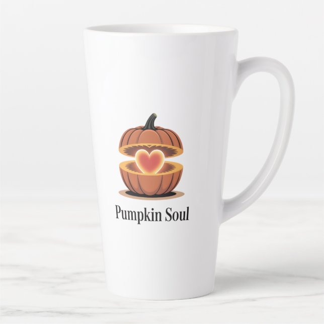 Caneca De Café Latte Pumpkin Soul Autumn Coffee Mug (Direita)