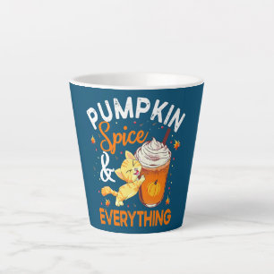 Caneca De Café Latte Pumpkin Spice All Cat Lover Cuide Autumn