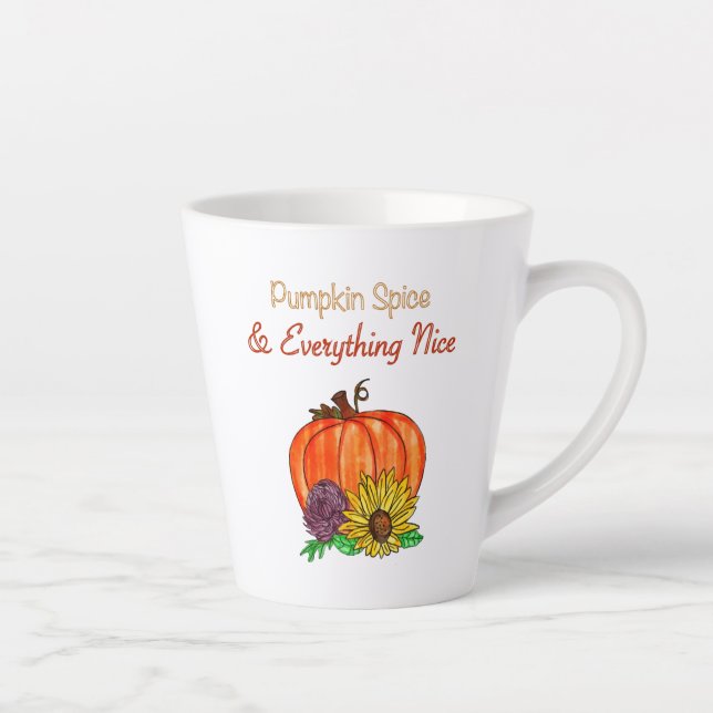 Caneca De Café Latte Pumpkin Spice e tudo o que é bonito no outono (Direita)