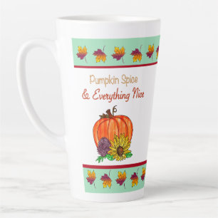 Caneca De Café Latte Pumpkin Spice e tudo o que é bonito no outono