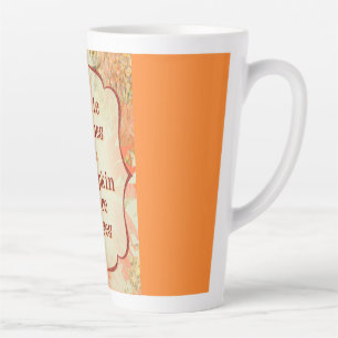 Caneca De Café Latte Pumpkin Spice Kisses - Cartão de Saudação de Outon