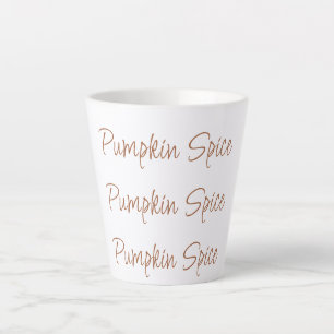 Caneca De Café Latte Pumpkin Spice Simples Na moda