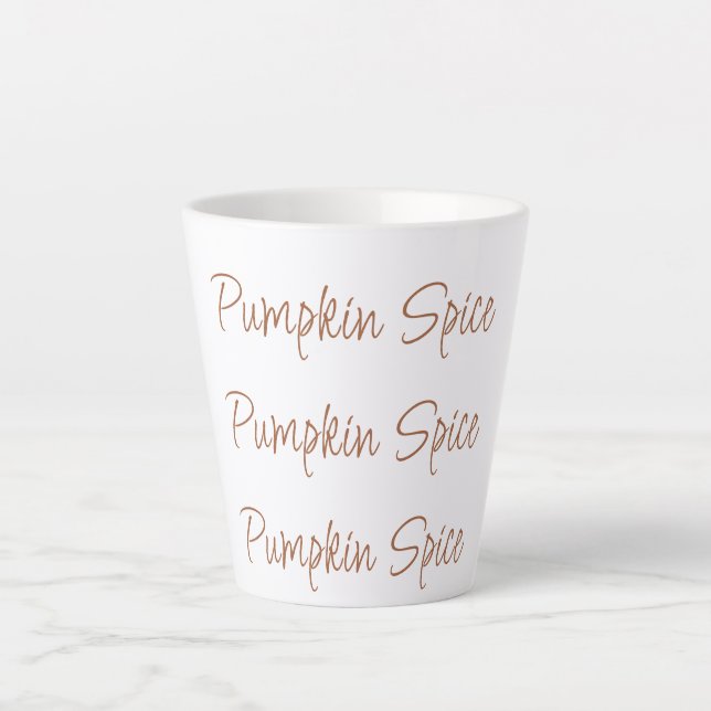 Caneca De Café Latte Pumpkin Spice Simples Na moda (Frente)