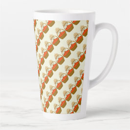 Caneca De Café Latte 🎃 Pumpkin & Wheat Latte Mug