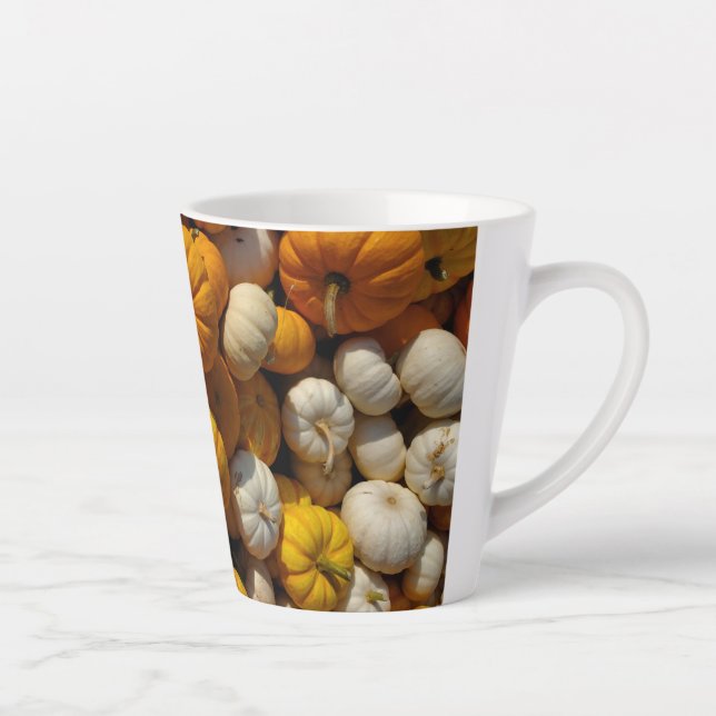 Caneca De Café Latte Pumpkins (Direita)