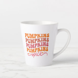 Caneca De Café Latte Pumpkins Pumpkins Pumpkins Pumpkins Pumpkins Spice