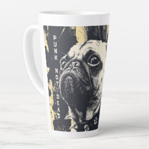 Caneca De Café Latte Punk Não Está Morto Bulldog – Rock Dog Arte