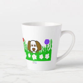 Caneca De Café Latte Pup N Tocar Lâmina Pequena