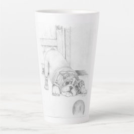 Caneca De Café Latte Puppy Reproduzido