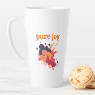 Caneca De Café Latte "Pure Joy, pure you.” Positive Vibes Street Wear 
