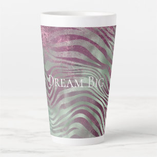 Caneca De Café Latte Purple Burgundy Aqua Mint Zebra