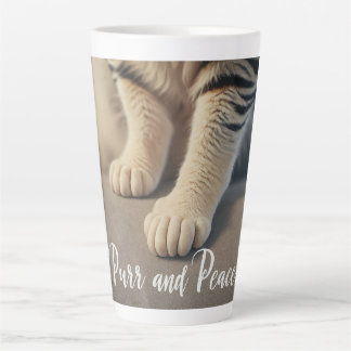 Caneca De Café Latte Purr-fect Peace