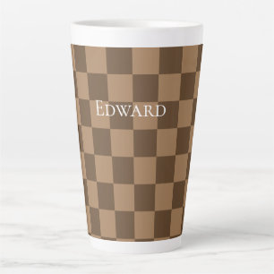 Caneca De Café Latte Quadrados de Chocolate Suave