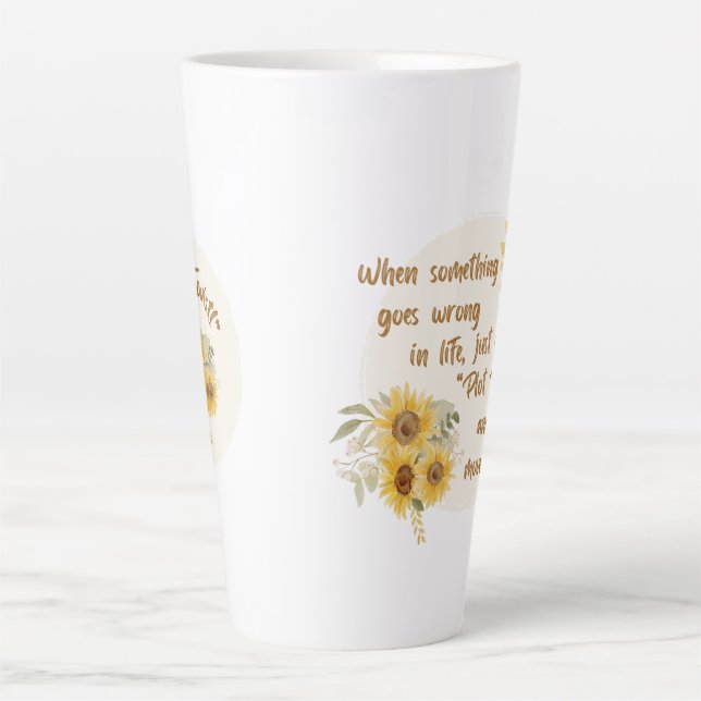 Caneca De Café Latte Quando algo na vida dá errado... (Frente)