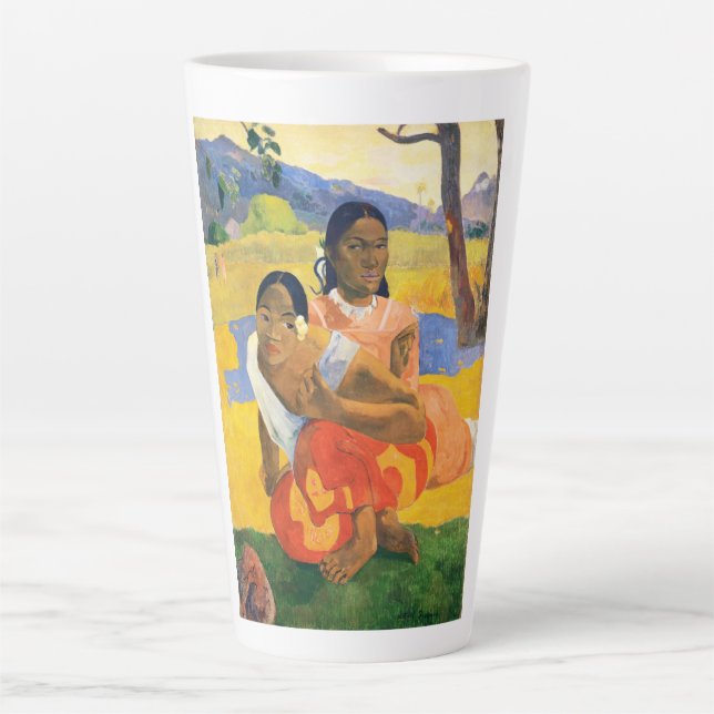 Caneca De Café Latte Quando Você Irá Se Casar? Paul Gauguin (Frente)