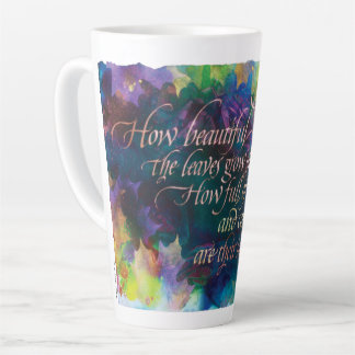 Caneca De Café Latte Quão Lindas as Folhas,