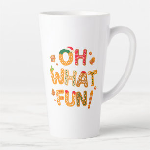 Caneca De Café Latte Que Cookies Divertidos De Pão De Natal