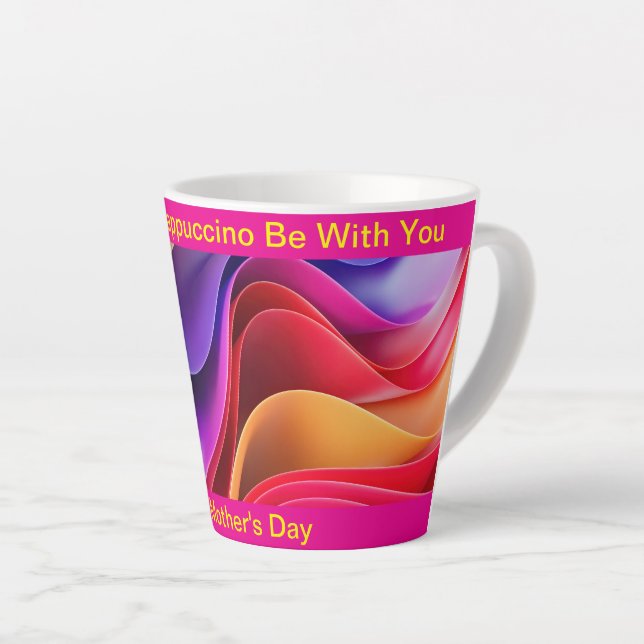 Caneca De Café Latte Que O Frappuccino Esteja Com Você. (Ângulo direito)