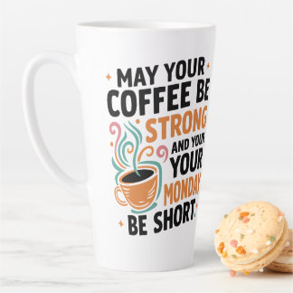Caneca De Café Latte Que Seu Café Seja Forte - Presente De Cafeína