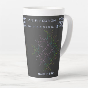 Caneca De Café Latte Quebra-cabeça de percepção de utismo inspiracional